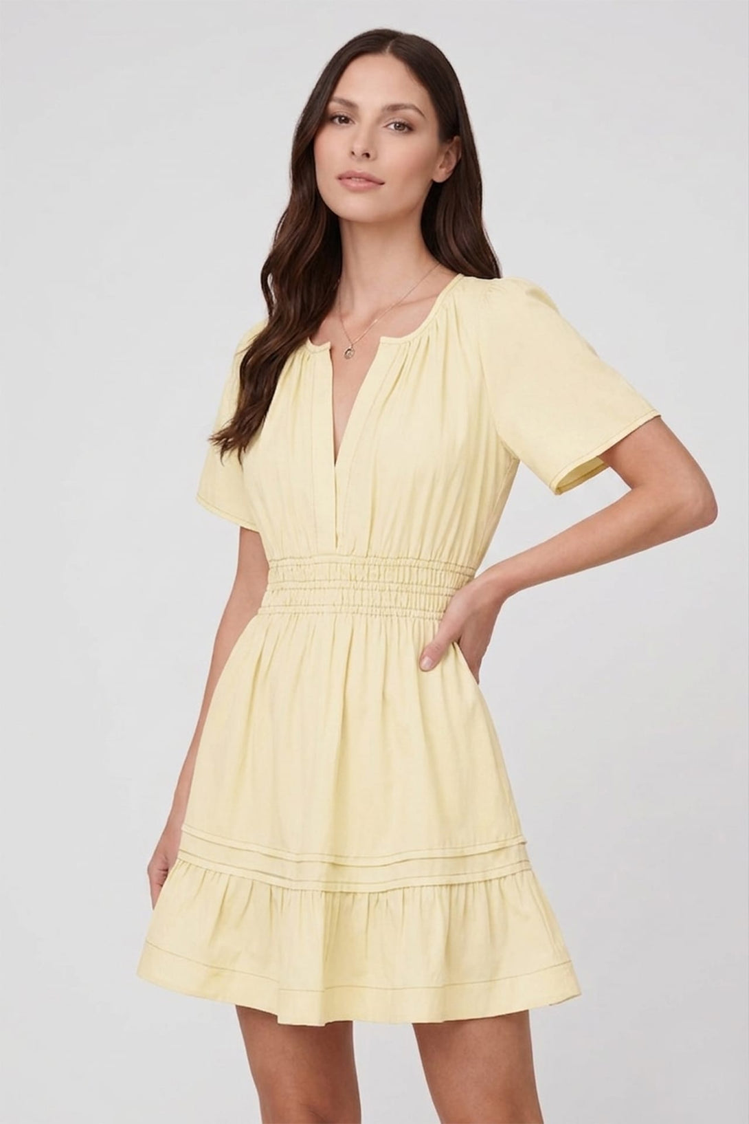 champagne fit and flare dress Champagne Fit And Flare Off-the-shoulder Causal Short Dress