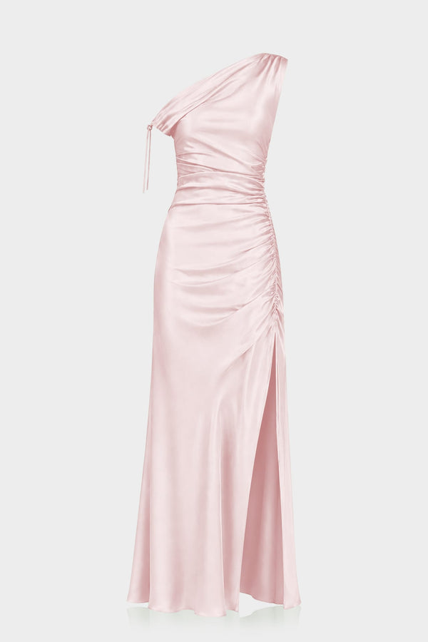 stretch satin bridesmaid dresses Soft Blush Pink Dress – Shahida Parides Elegant Moments Leather Mini wrap effect with a designer-calvin-klein Taille:38