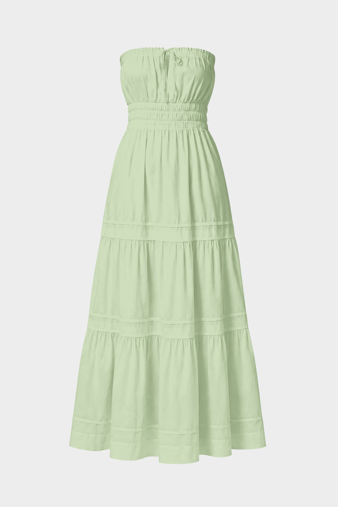 green maxi dress cotton Aurora Ruched Organic Cotton Maxi Dress Spring Green / XS