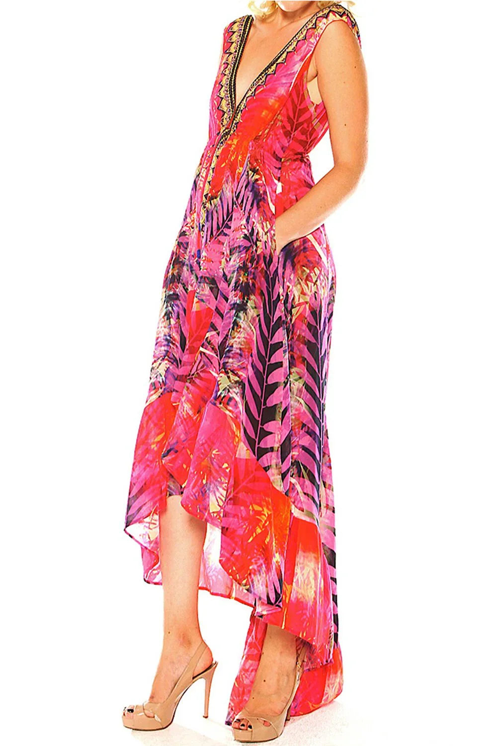 kyle richards maxi dress As Seen On High Low | Women's High Low gowns Small _okendo:syndication_key:CL135753312 Get ready for the Color:Custom  Color Monti Strapless Bubble Hem