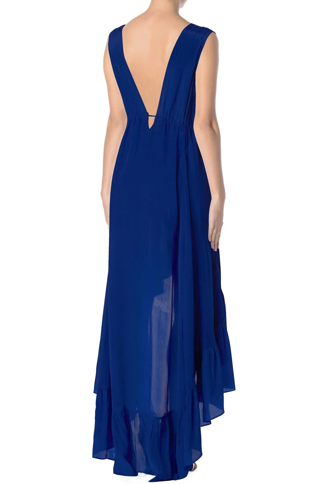 Designer Royal Blue Long Dress Floor Length Dress Shahida Parides