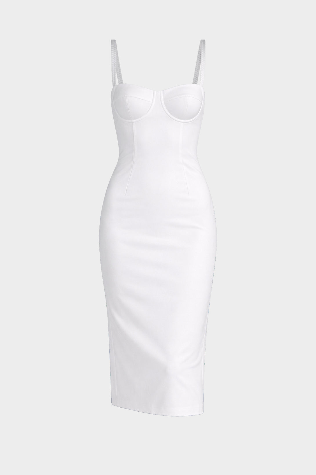 bodycon corset midi dress Silky Cowl Neck Bodycon Satin Slip Midi Dress - Lvory White