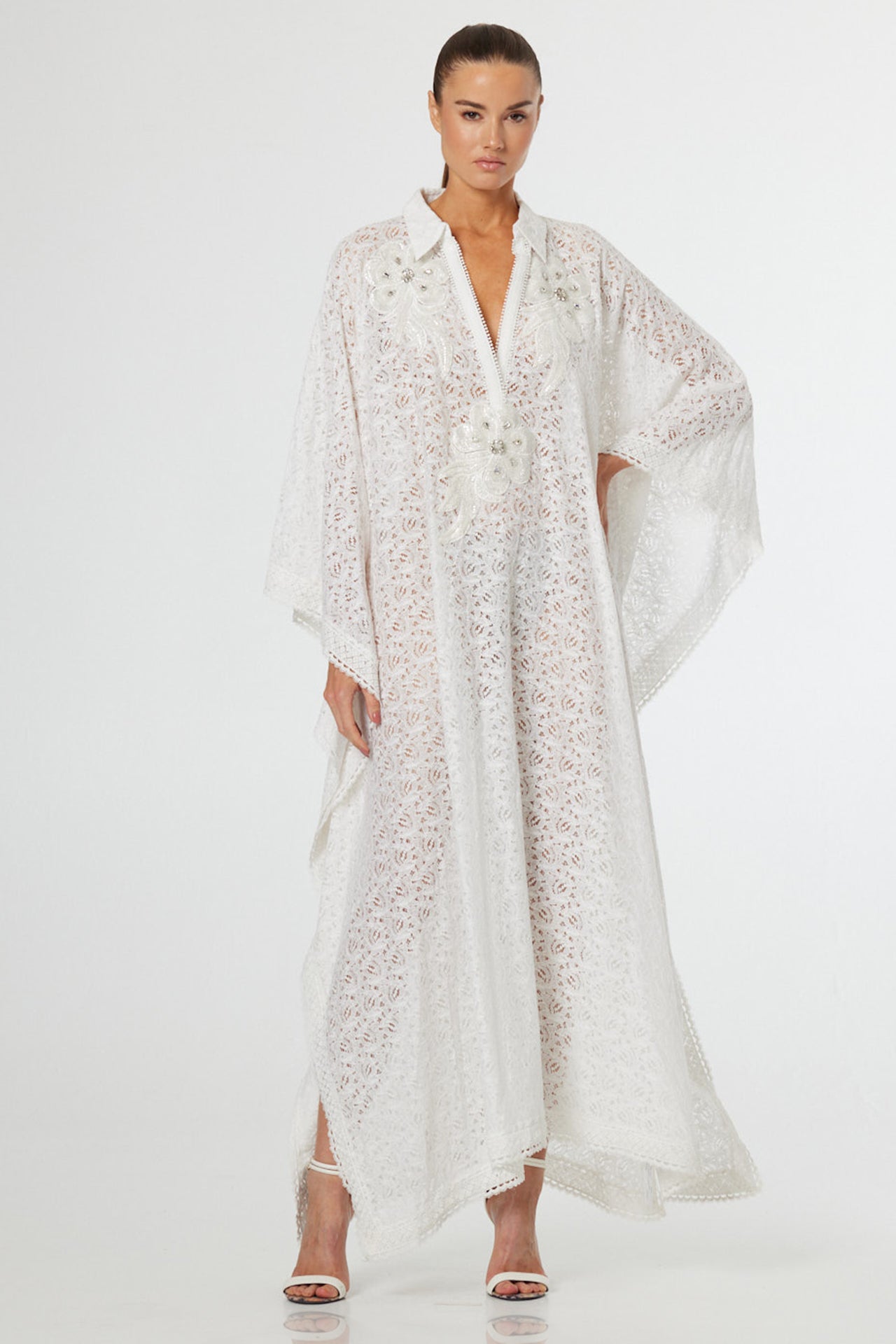 white silk kaftan dress Petite Kaftan dresses for women online. White caftan dress by Nuichan