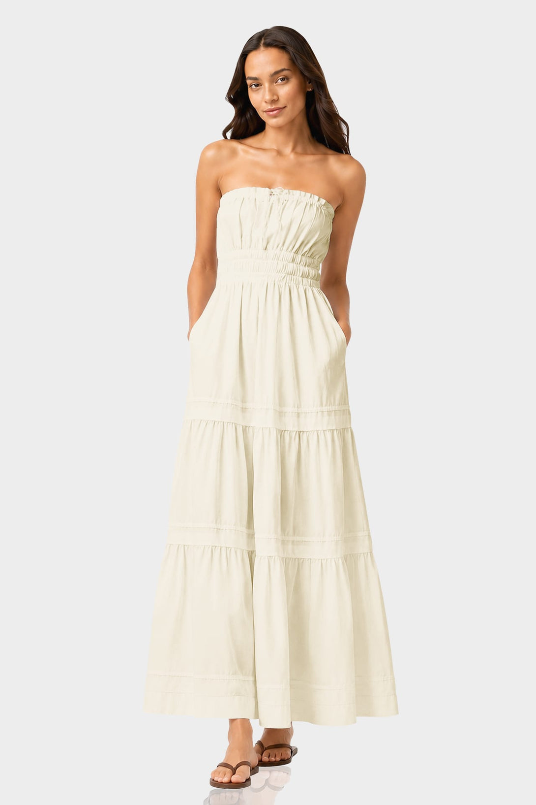 womens ivory maxi dress Cotton The fully lined construction Color:Noir Hot Pink Pink Formal NORDSTROMSS2024