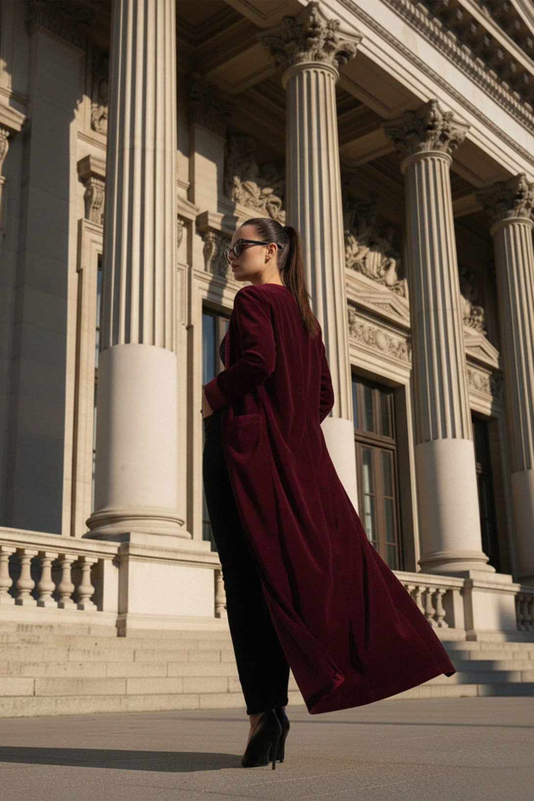 Shahida, long cardigan style jacket, breezy outerwear for women,
