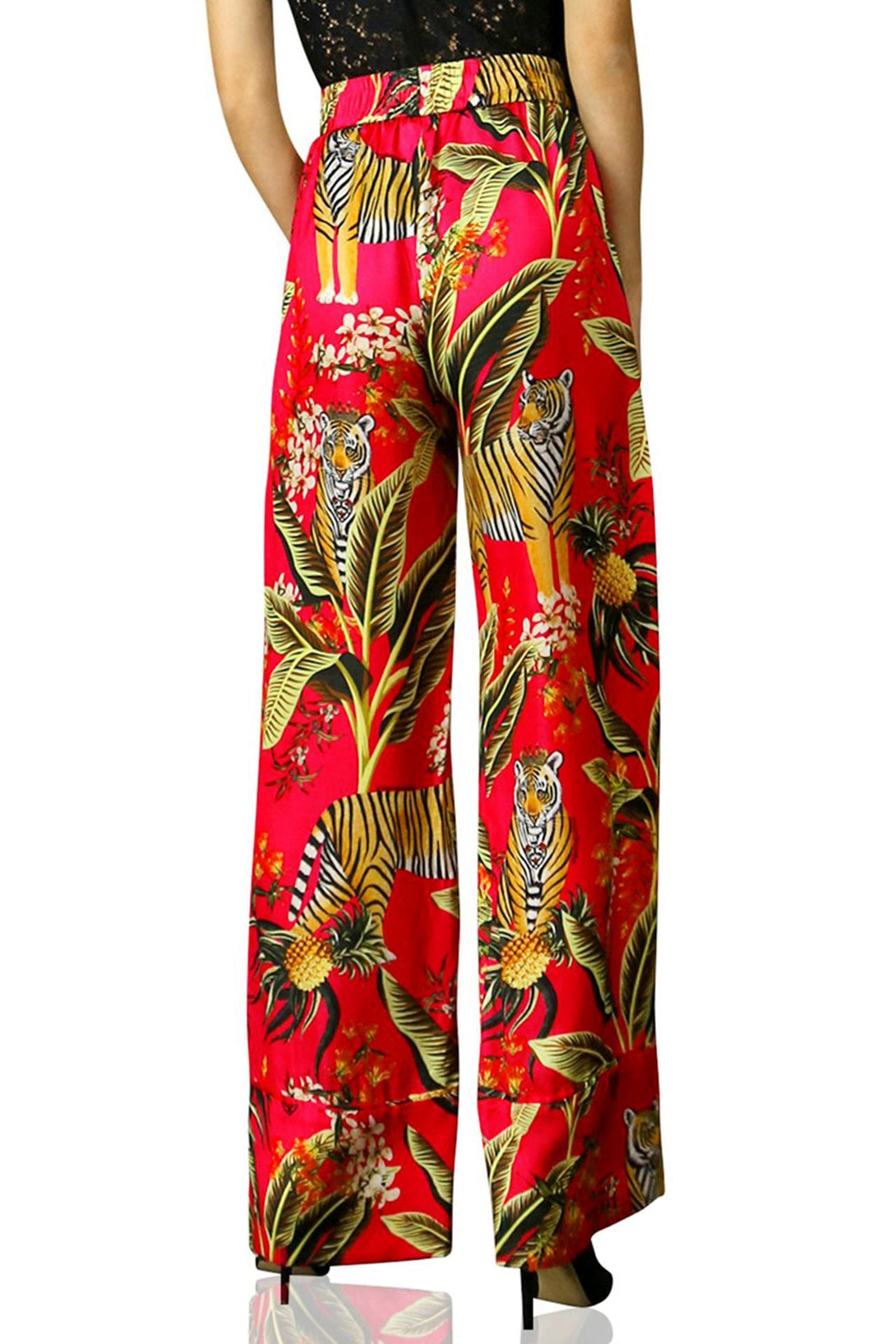 premium wardrobe staple, chic travel trousers, runway style pants, statement fashion pants, soft silk bottoms