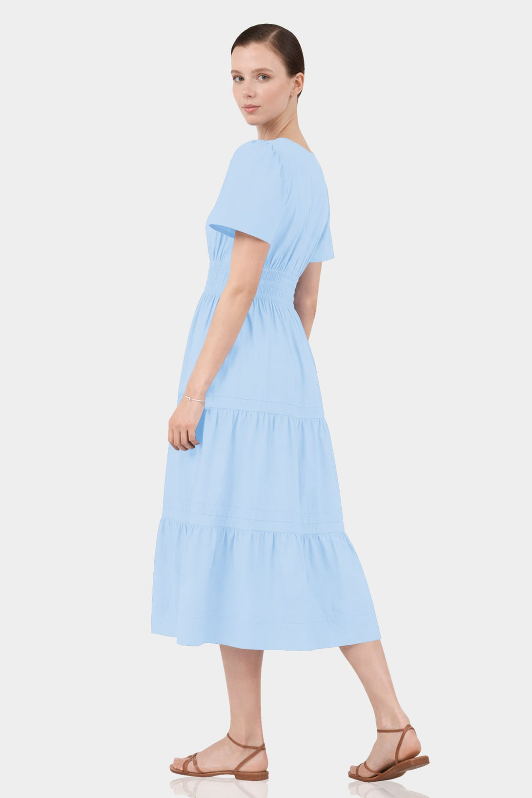 lightweight cotton midi dress Cotton Midi Dress for Women Soft Sleeveless V Neck Linen Gauze Sundresses Summer Elegant 2026 Loose Fit Dressy Lightweight Dress with Pocket Tunic
