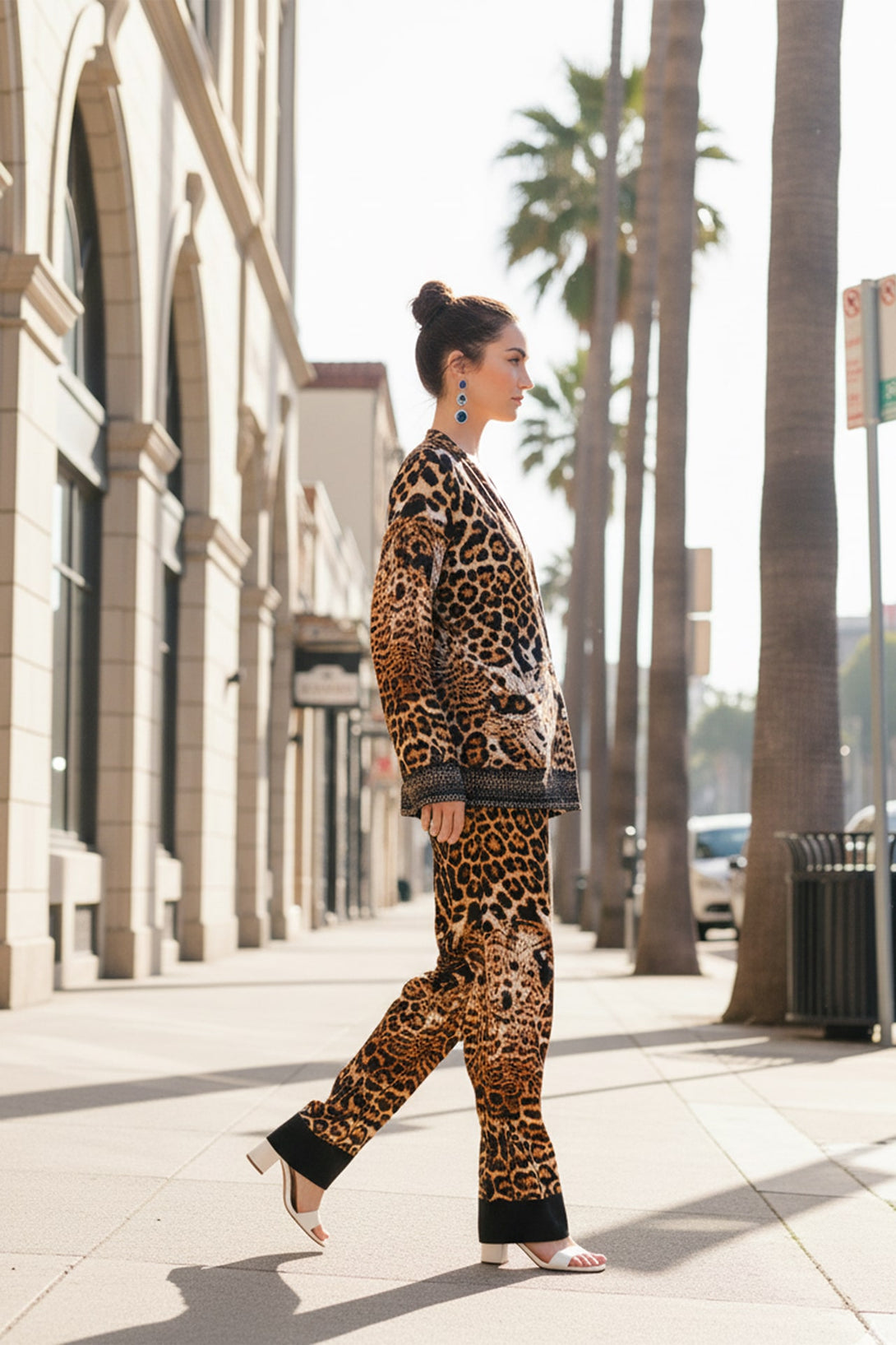 designer-inspired leopard outfit, leopard print luxury women’s wear, shahida uea