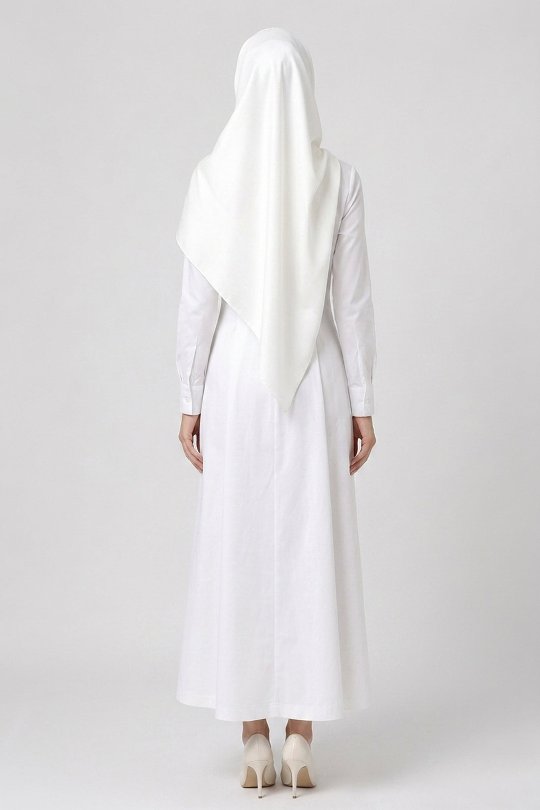 white long shirt dress Plus Size Women's Collared Maxi Shirt Dress by ELOQUII in Bright White (Size 16)