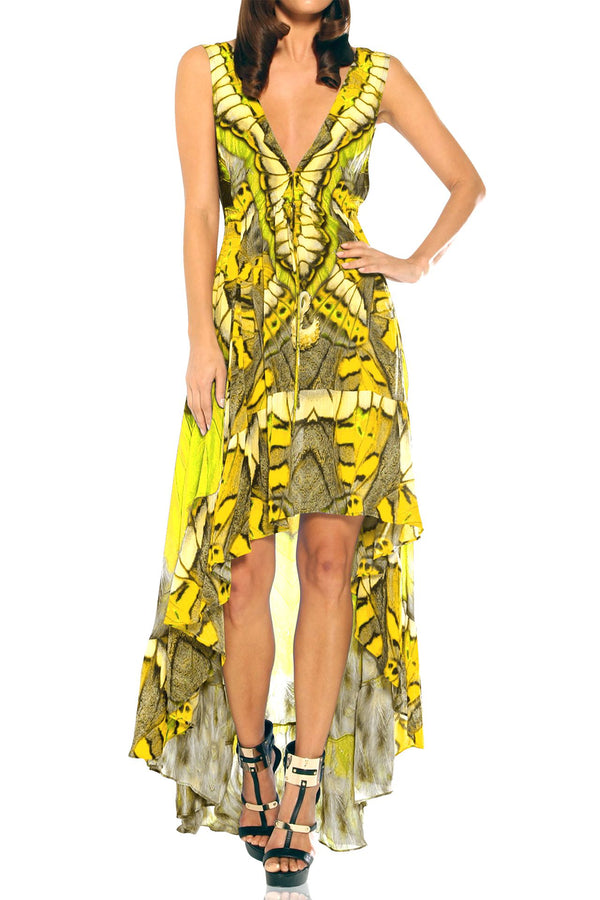  maxi yellow plus size dress, high low evening dresses, backless maxi dress, Shahida Parides, maxi dresses for women,