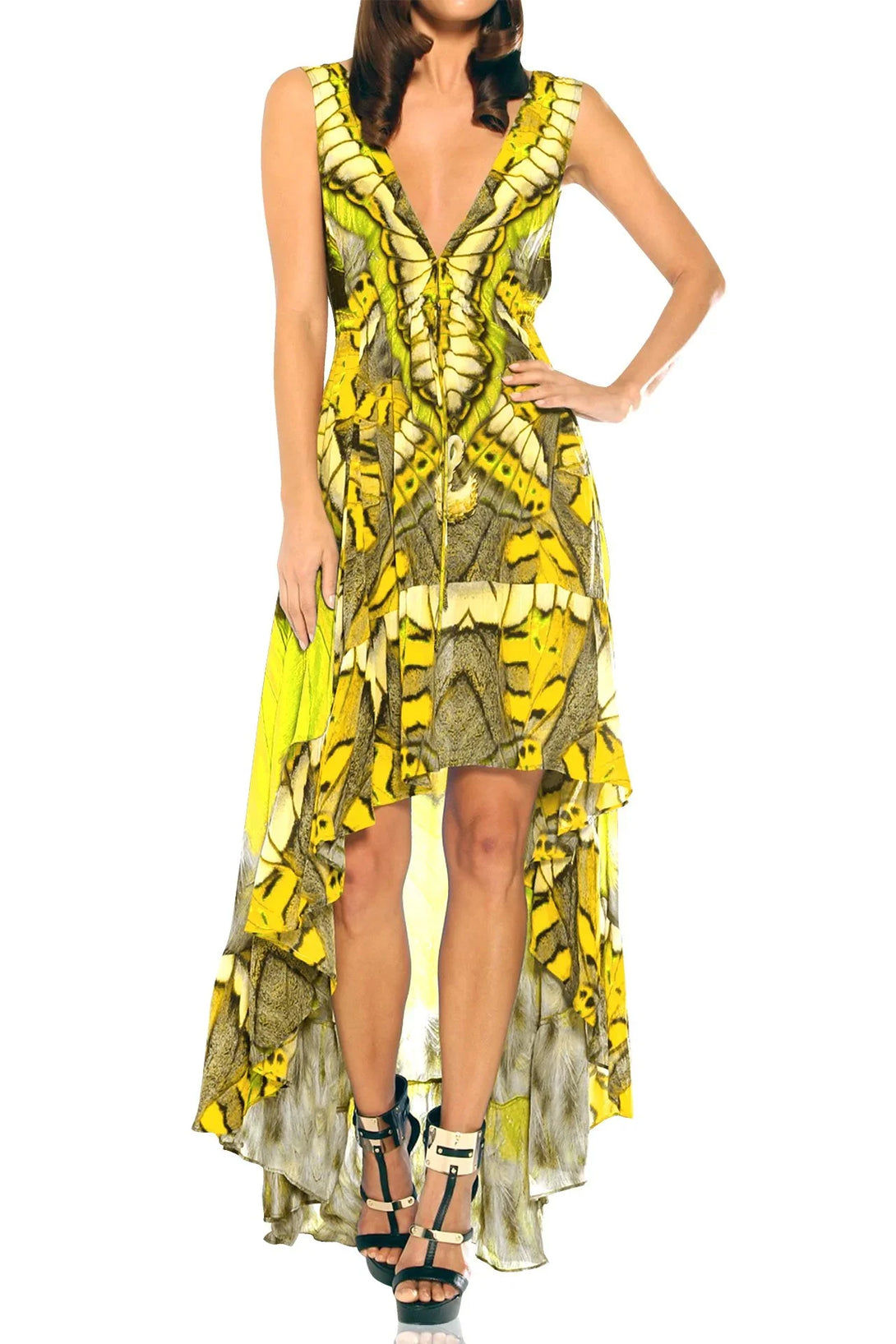  maxi yellow plus size dress, high low evening dresses, backless maxi dress, Shahida Parides, maxi dresses for women,