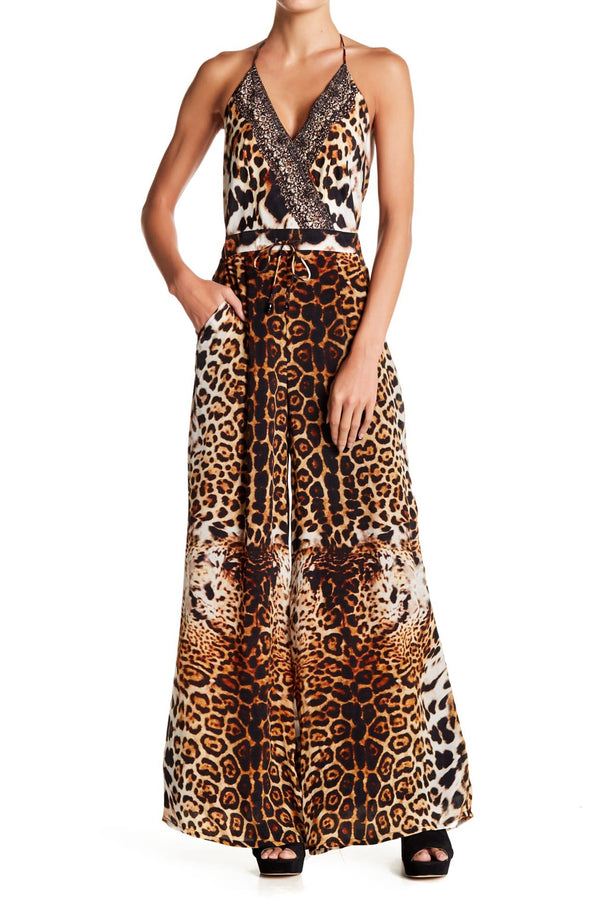 "leopard jumpsuit womens" "jumpsuit leopard print" "printed jumpsuit" "Shahida Parides"
