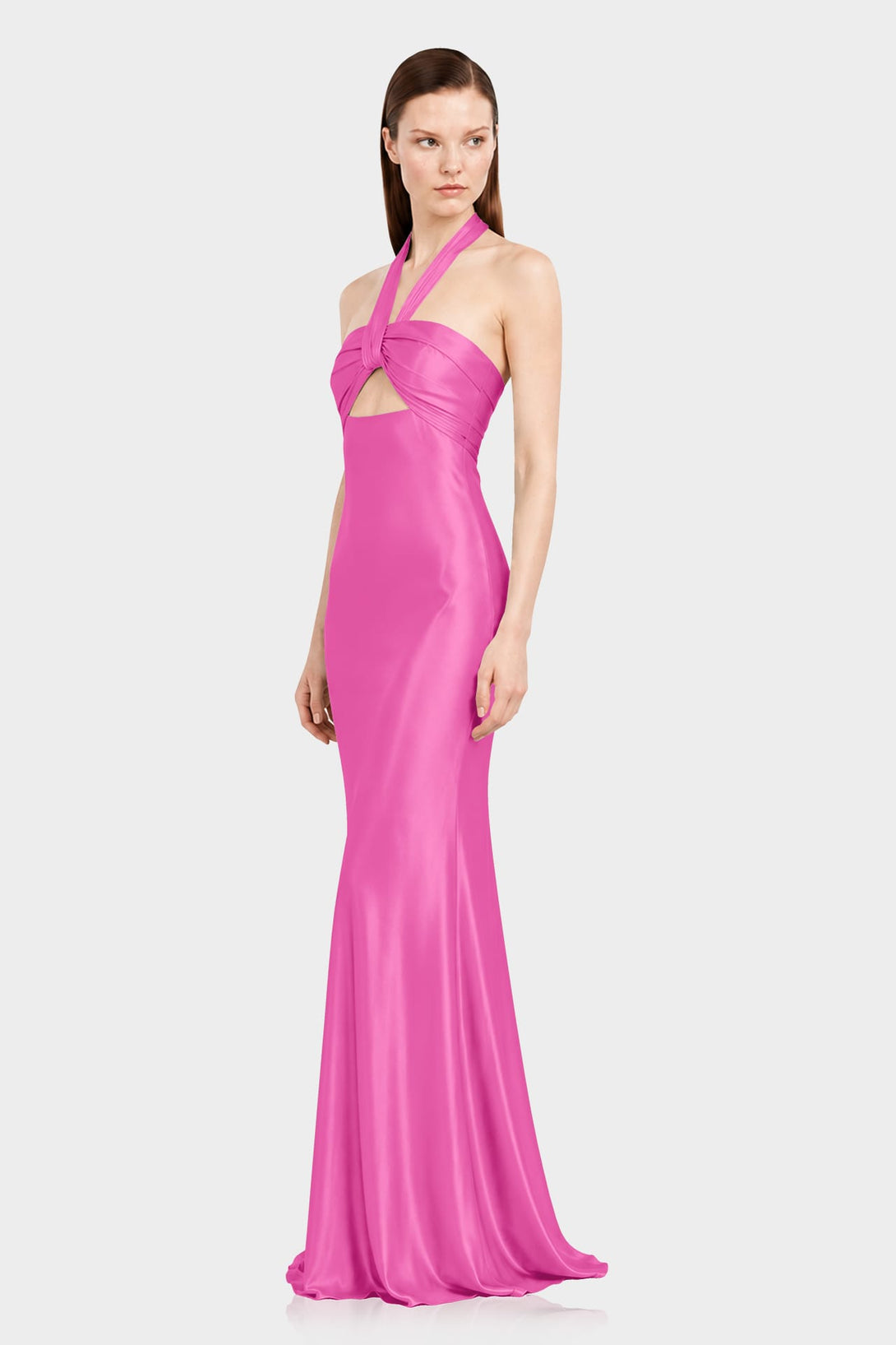 S Ruched Halter Maxi Dress for Women