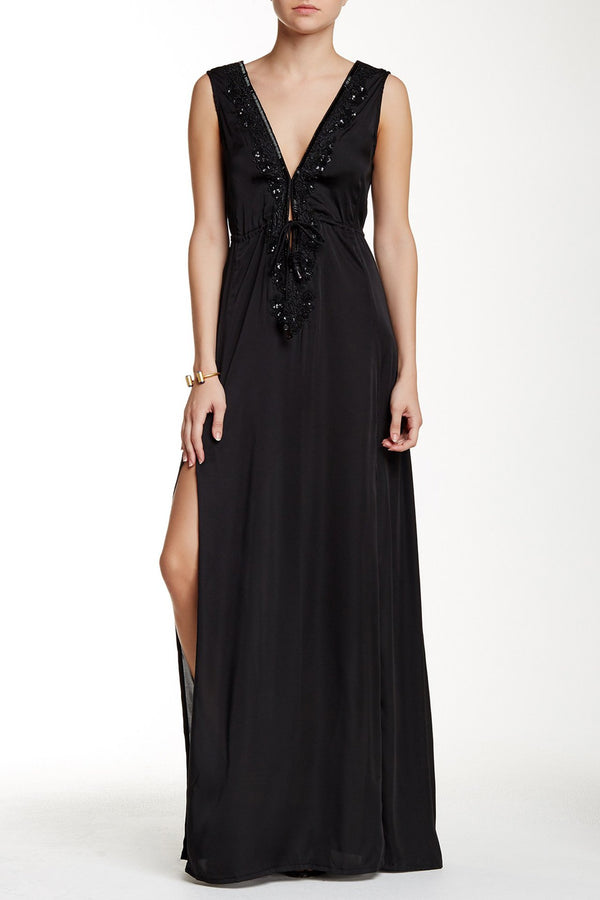   black full length dress, long formal dresses for women, plunging neckline cocktail dress,
