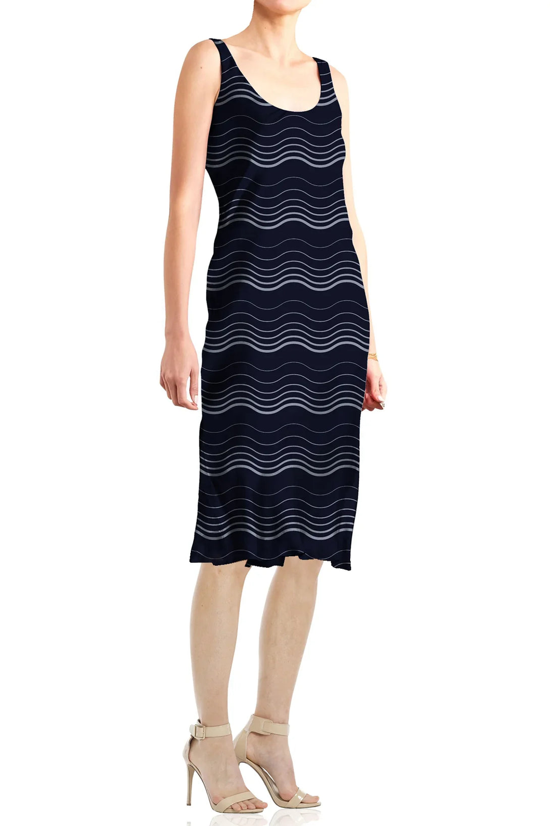 Designer Sexy Black Midi Dress | Camisole Midi Dress