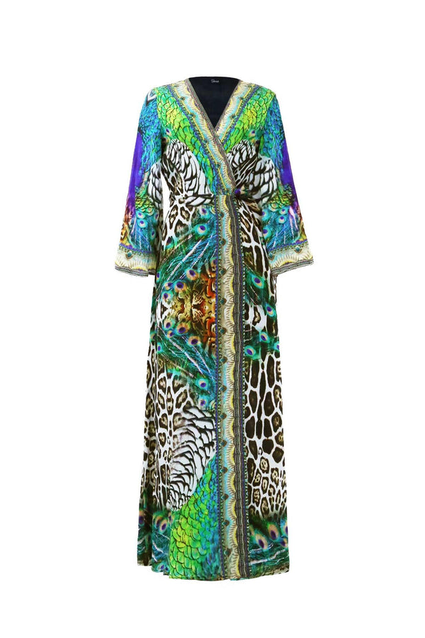  maxi womens wrap dress, Shahida Parides, plus size long sleeve wrap dress, long sleeve wrap,