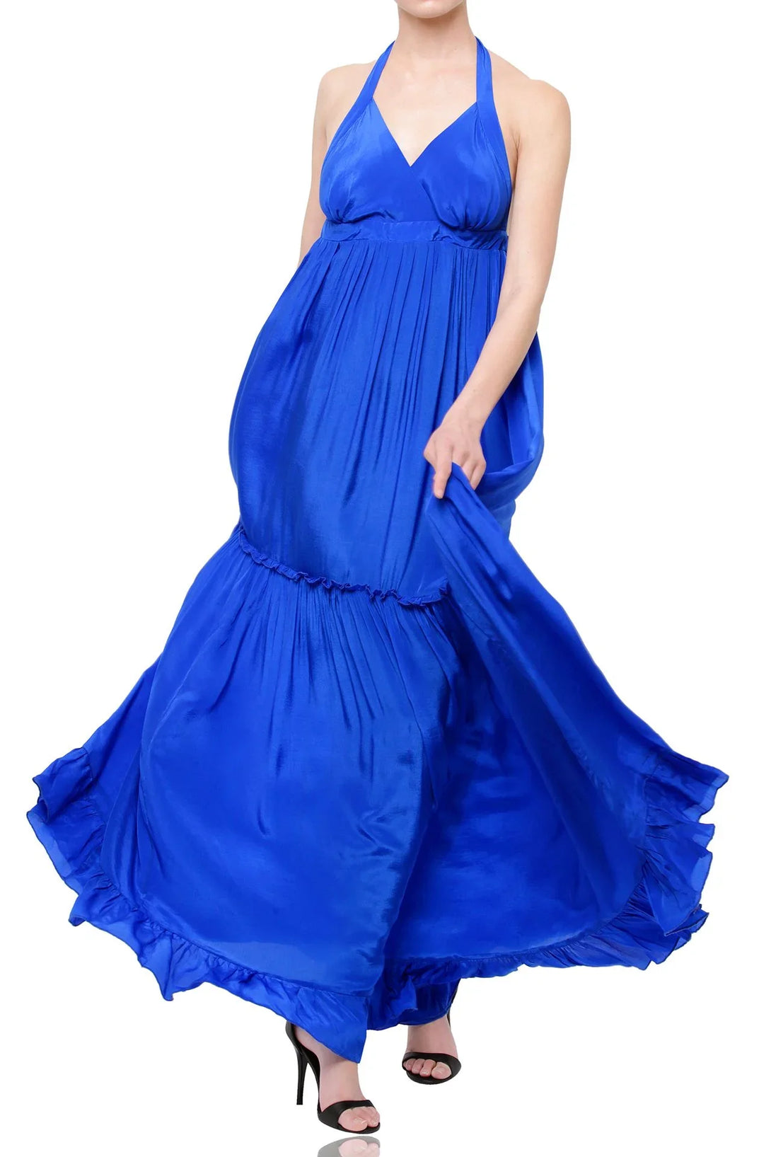 Designer Royal Blue Long Dress | Backless Maxi Dress | Shahida Parides Small - Medium Designer Royal Blue Long Dress | Backless Maxi Dress | Shahida Parides Small - Medium