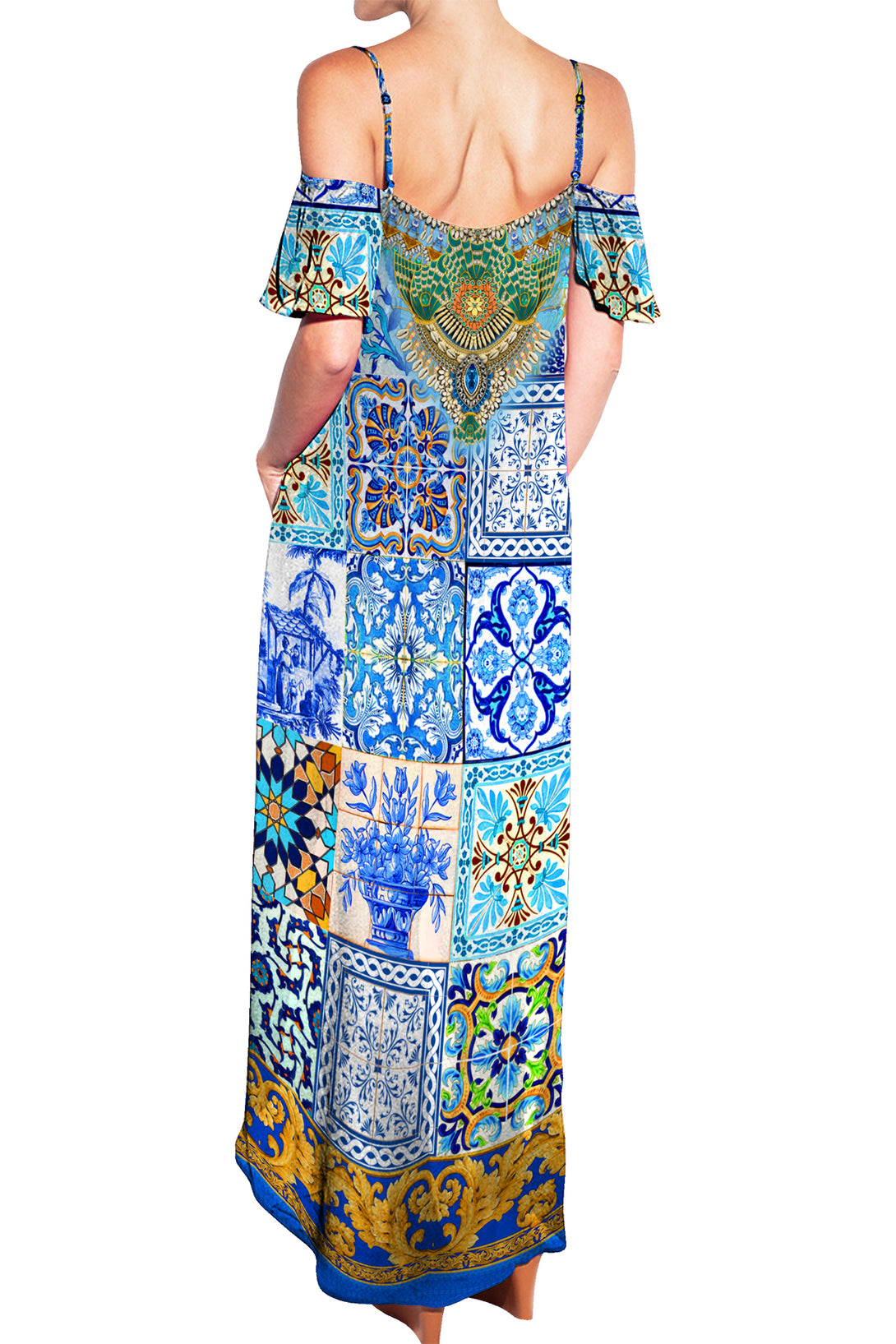  long blue dress formal, long summer dresses for women, Shahida Parides, backless maxi dress,