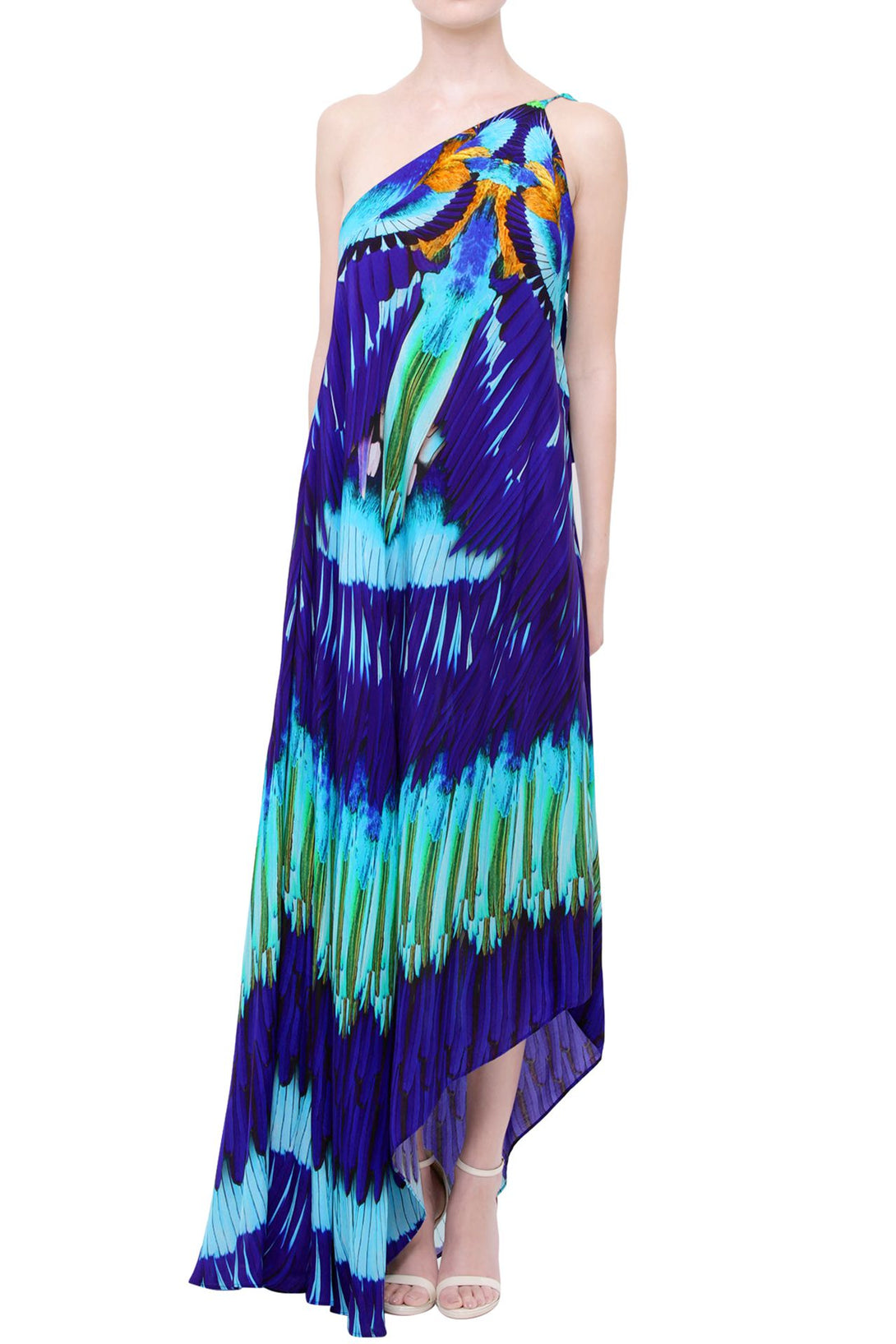  blue maxi dress, long summer dresses for women, plunge neck cocktail dress, Shahida Parides,