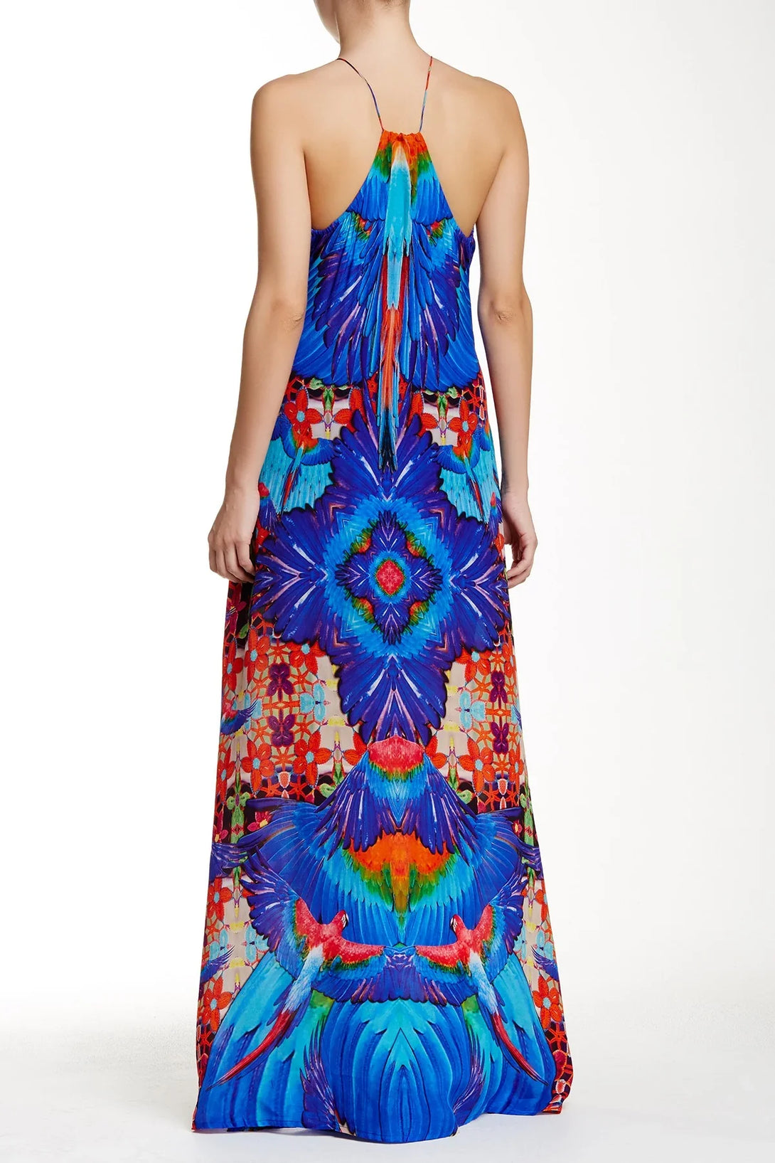 Shahida Parides High-Neck Long Maxi Dress in Blue at Nordstrom Rack, Size Small/Medium