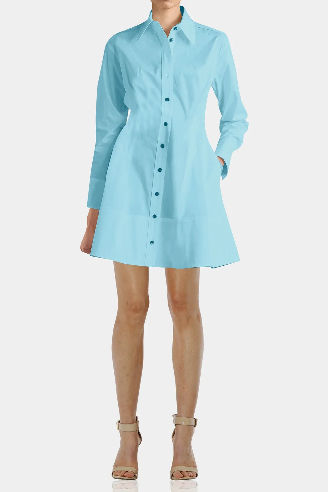 S Aqua Blue Short Mini Dresses