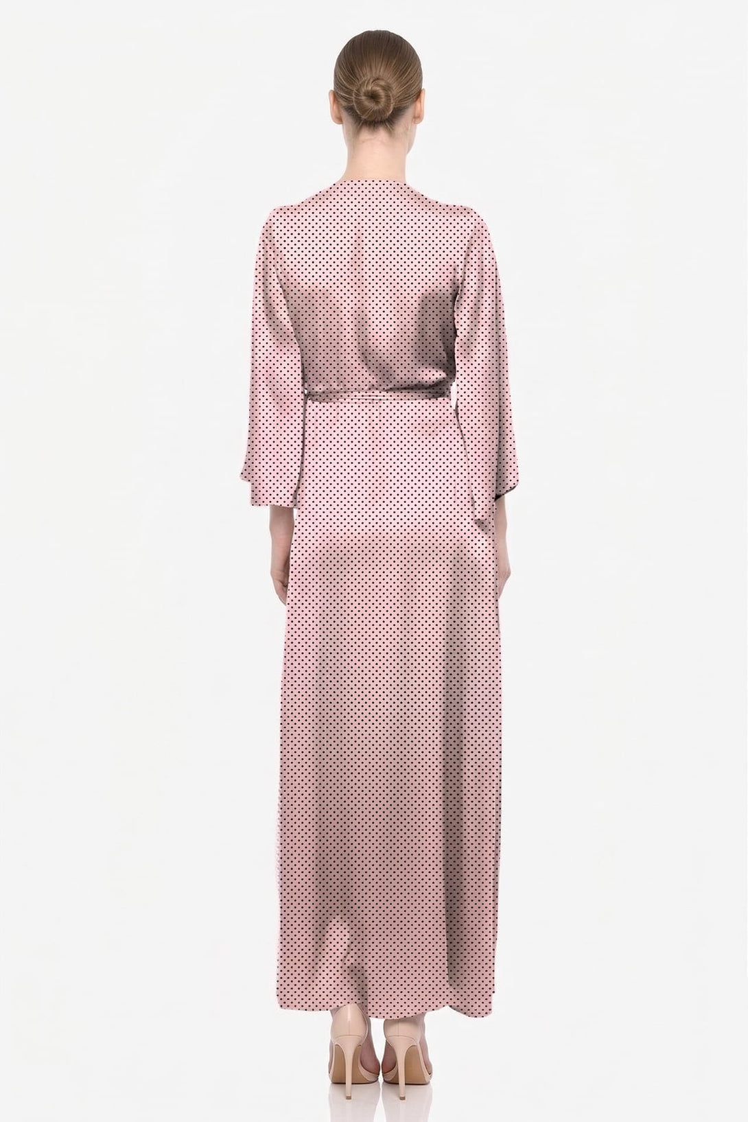 blush pink black dress Black Pink Strapless Gown with Oversized Bow