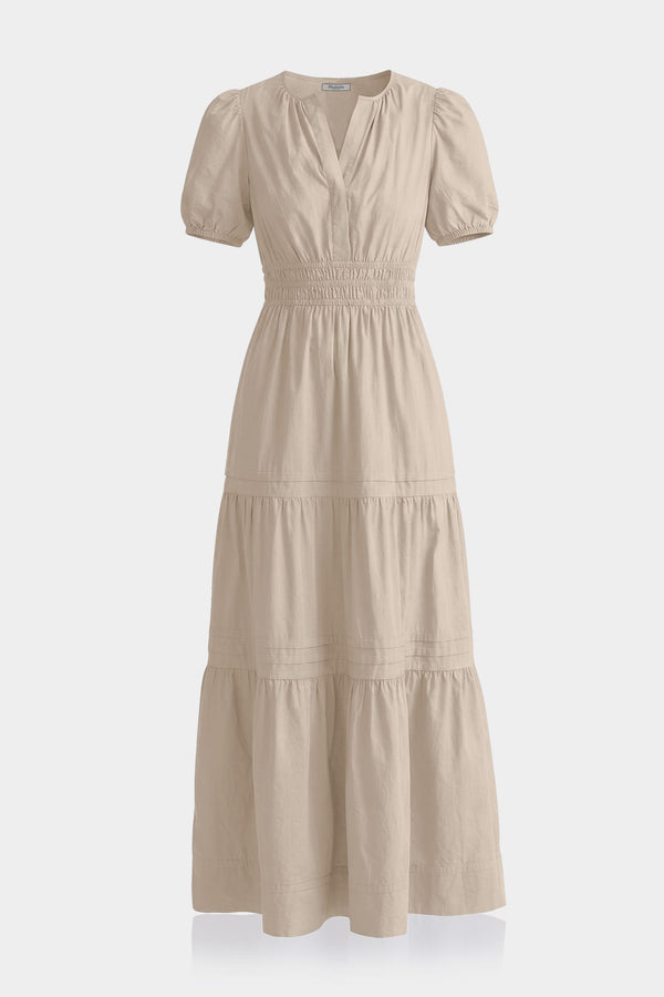 Relaxed Fit Cotton Maxi Dress For Summer Wardrobes – Tiered Breathable Cotton Dress