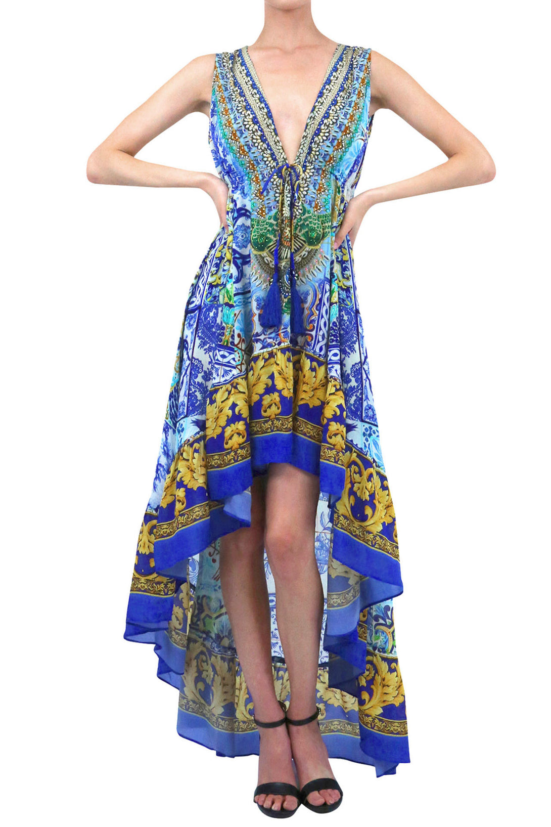  blue maxi dresses for women, high low evening dresses, backless maxi dress, Shahida Parides, maxi dresses for women,