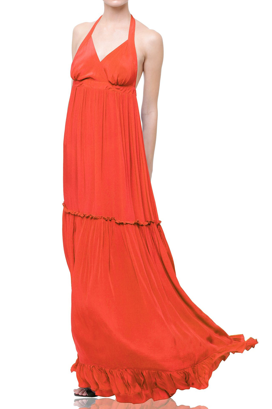  womens orange maxi dress, summer maxi dress, backless maxi dress, multiway maxi dress,