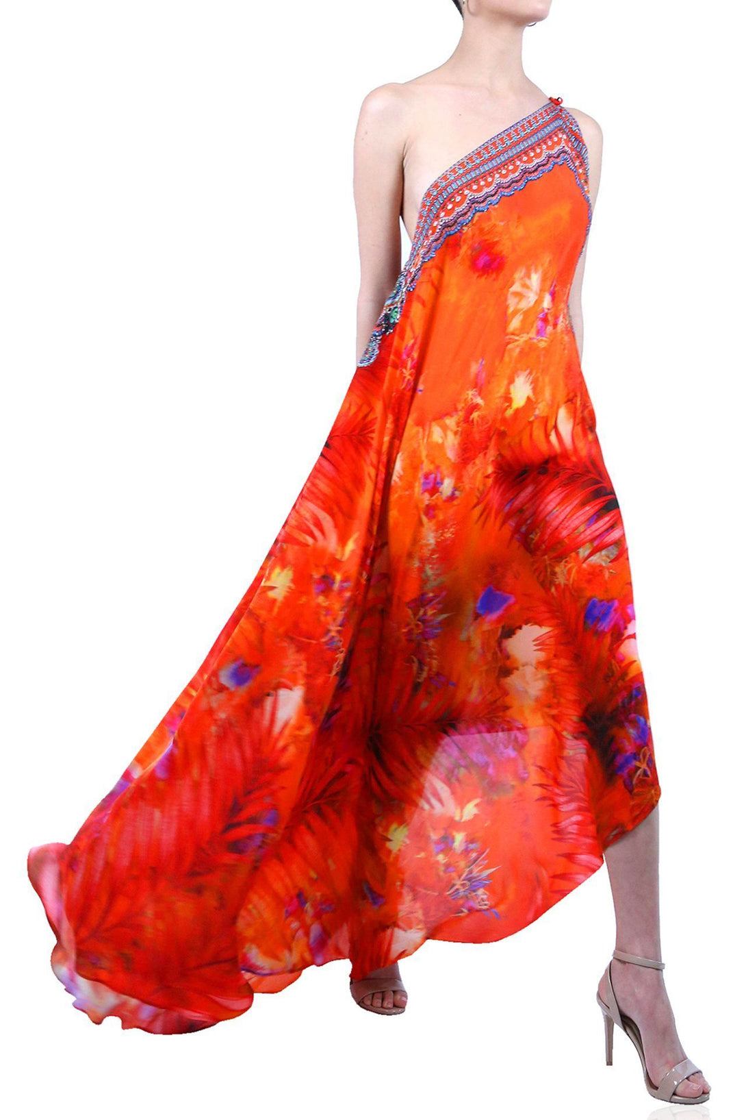  burnt orange maxi dress, long satin dress, Shahida Parides, plus size maxi dresses, flowy maxi dress,