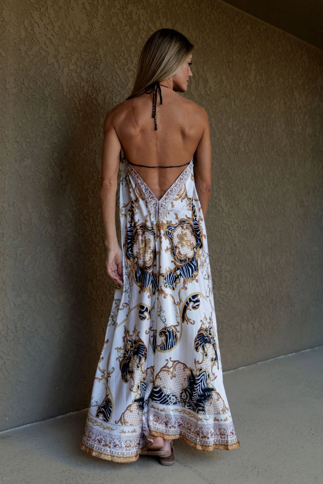 Designer Backless Maxi Dress | Long Formal Dresses | Shahida Parides