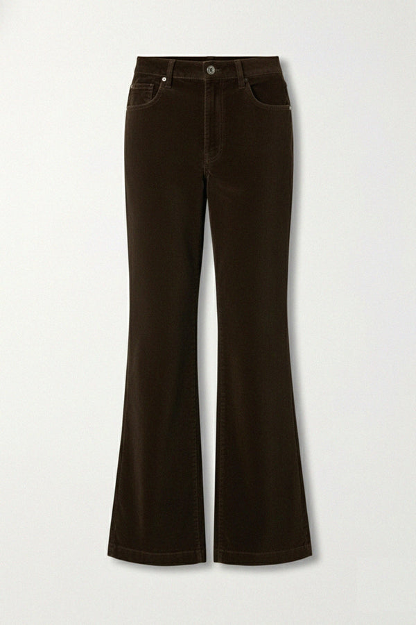 casual brown flared trousers for women, Shahida,