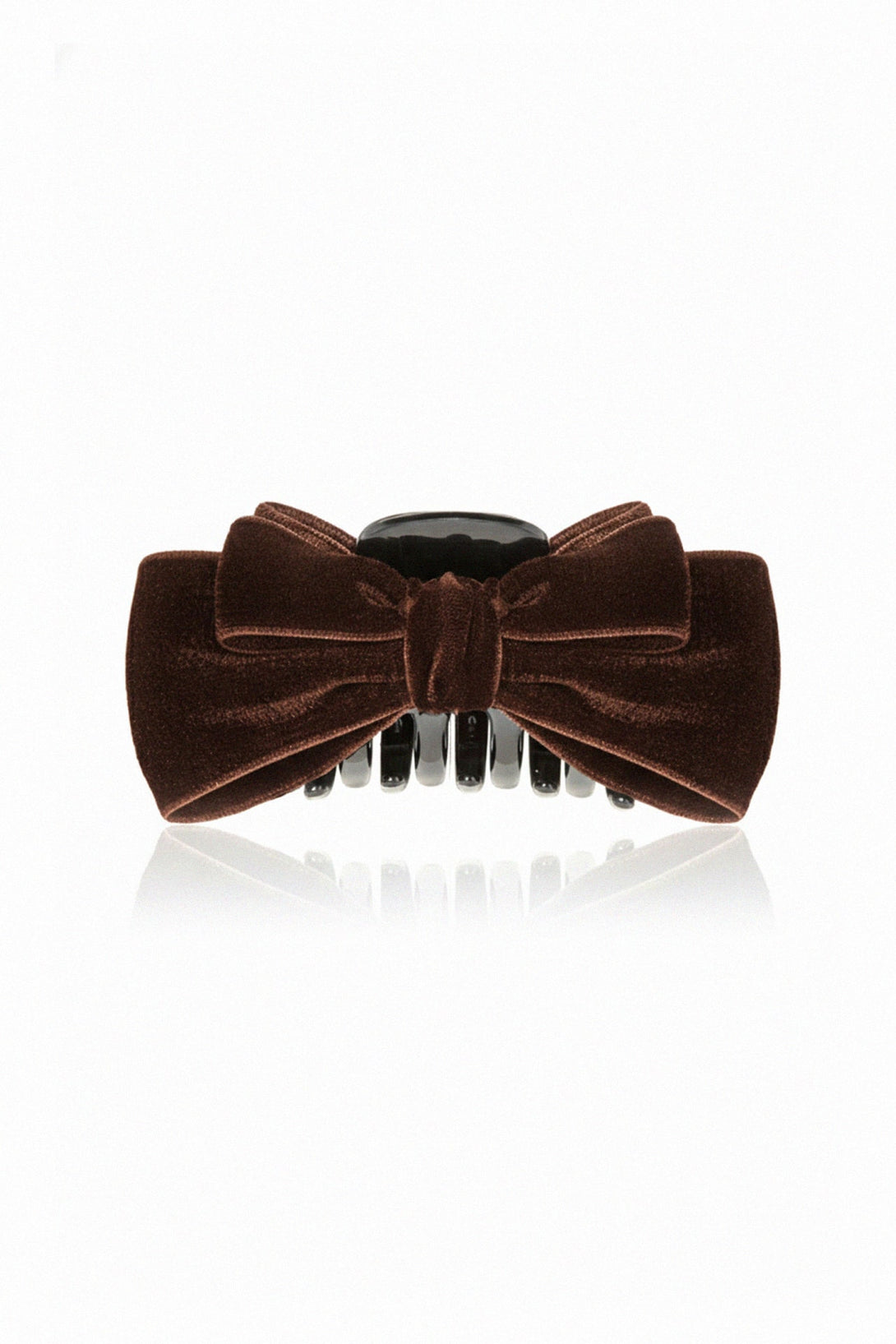 brown velvet bow, hair claw clip, Shahida, hair accessory, stylish hair clip, elegant hair clip, fashion accessory, velvet bow, trendy hair accessory, hair styling clip