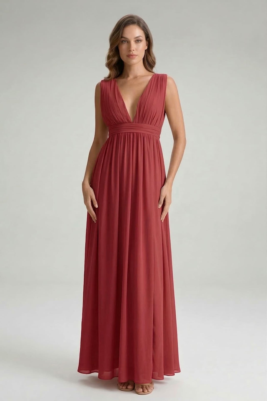 S / With Slit Burgundy Heaven V-Neck Bridesmaid Dress Elegant Formal Maxi Gown S / With Slit Burgundy Heaven V-Neck Bridesmaid Dress Elegant Formal Maxi Gown