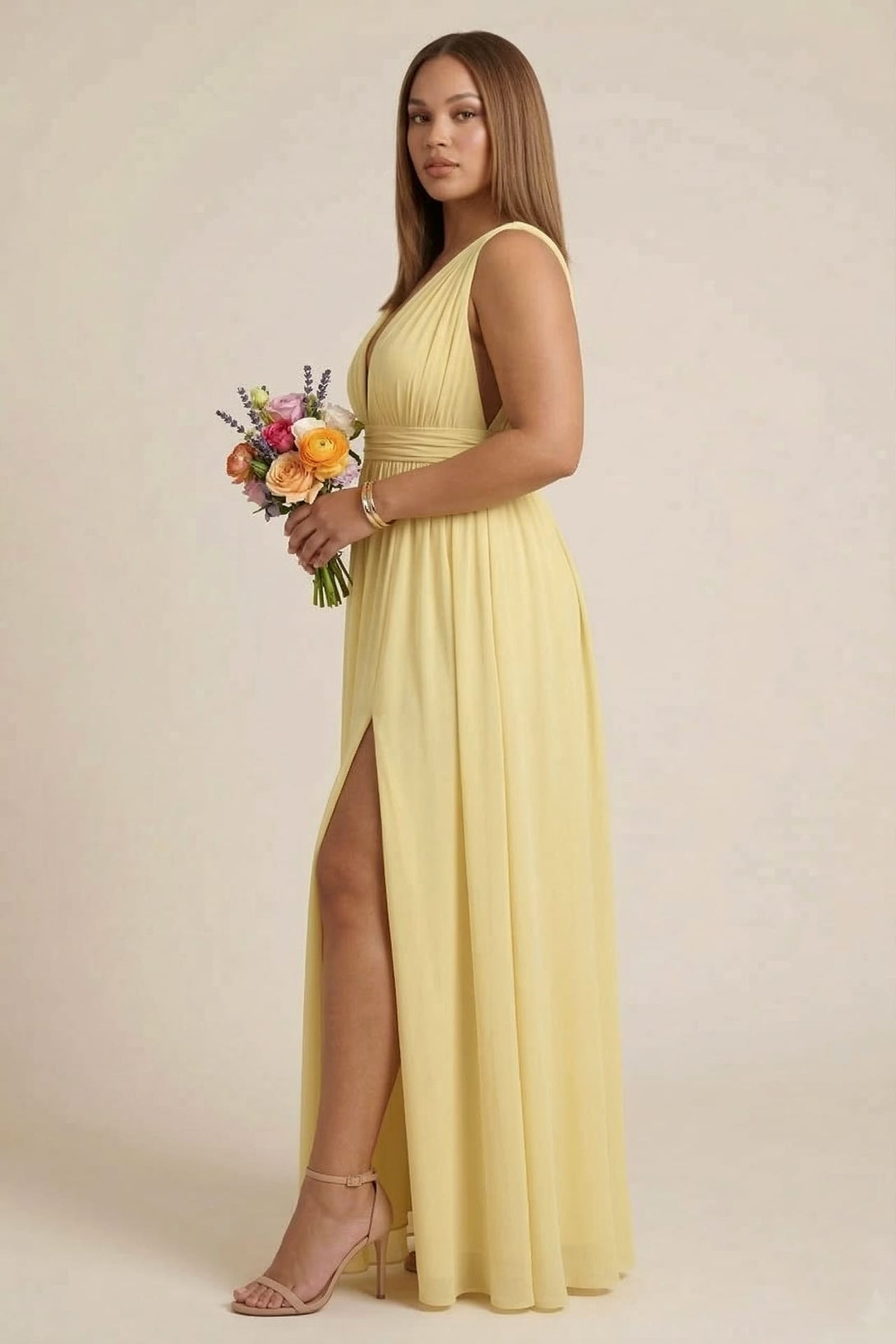 Butter Yellow Chiffon Maxi Dress | Shahida Shahida Parides Butter Yellow Chiffon Maxi Dress | Shahida Shahida Parides