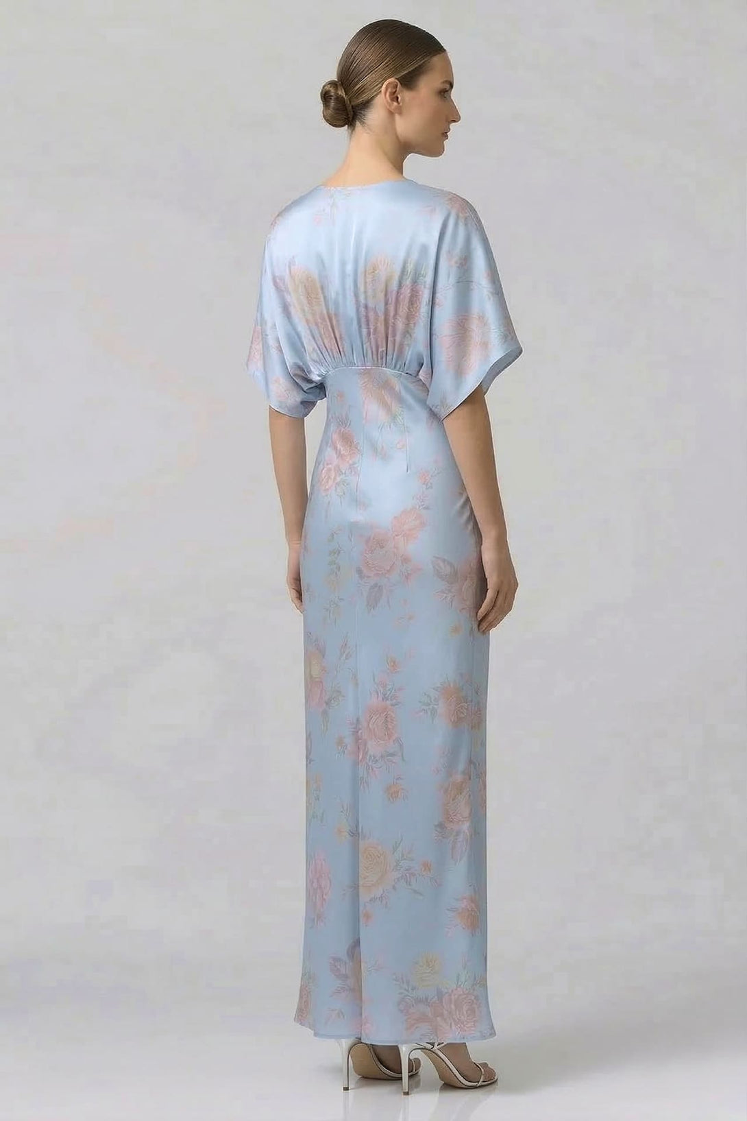 Shasi Dusty Blue Floral Satin Bridesmaid Dress | Beach Gown |Shahida Shahida Parides Shasi Dusty Blue Floral Satin Bridesmaid Dress | Beach Gown |Shahida Shahida Parides