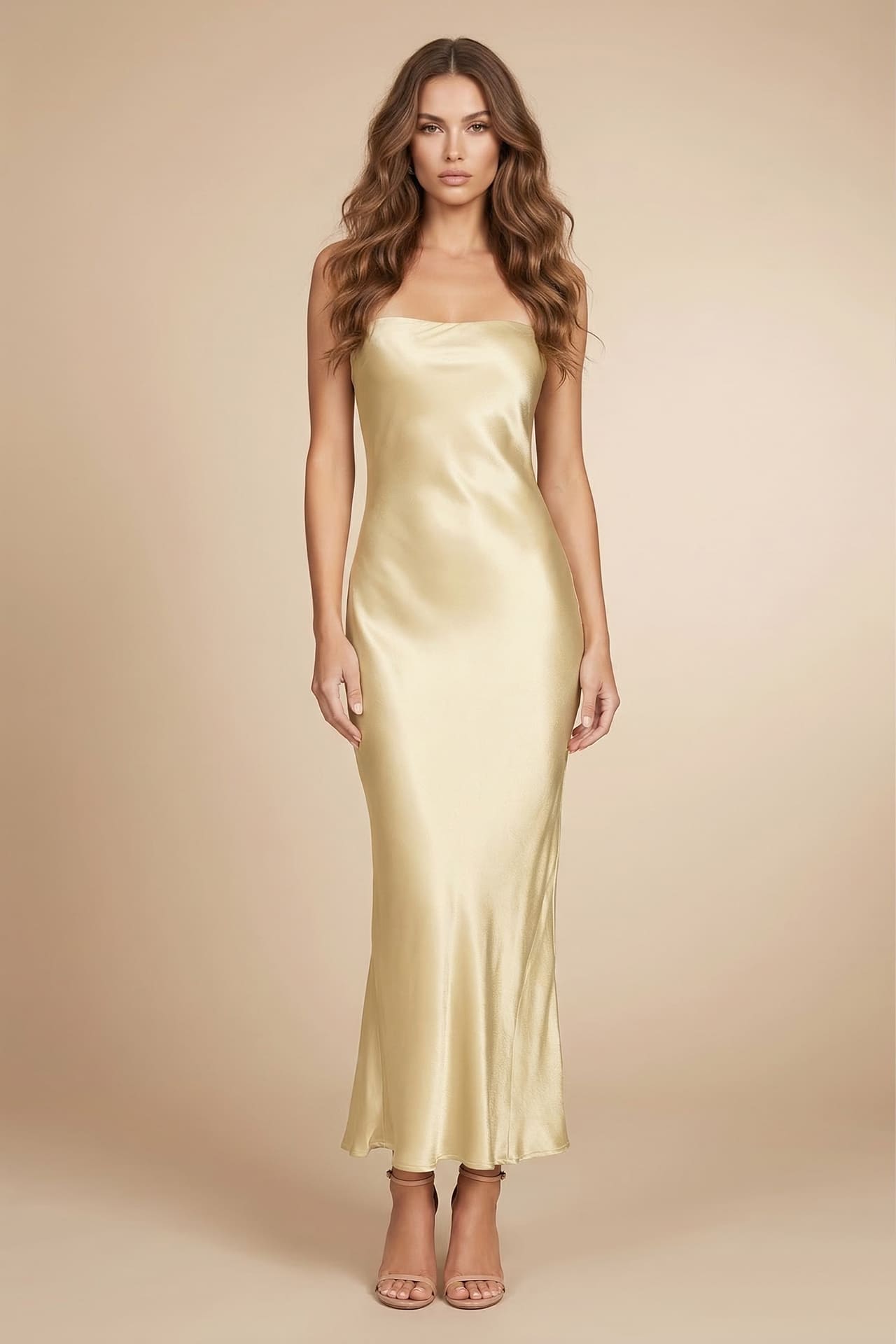 gold dress sleeves Elegant V-Neck Long Sleeve Prom Dress with High Split, Sparkle Gold Sequin  Gown main image 0