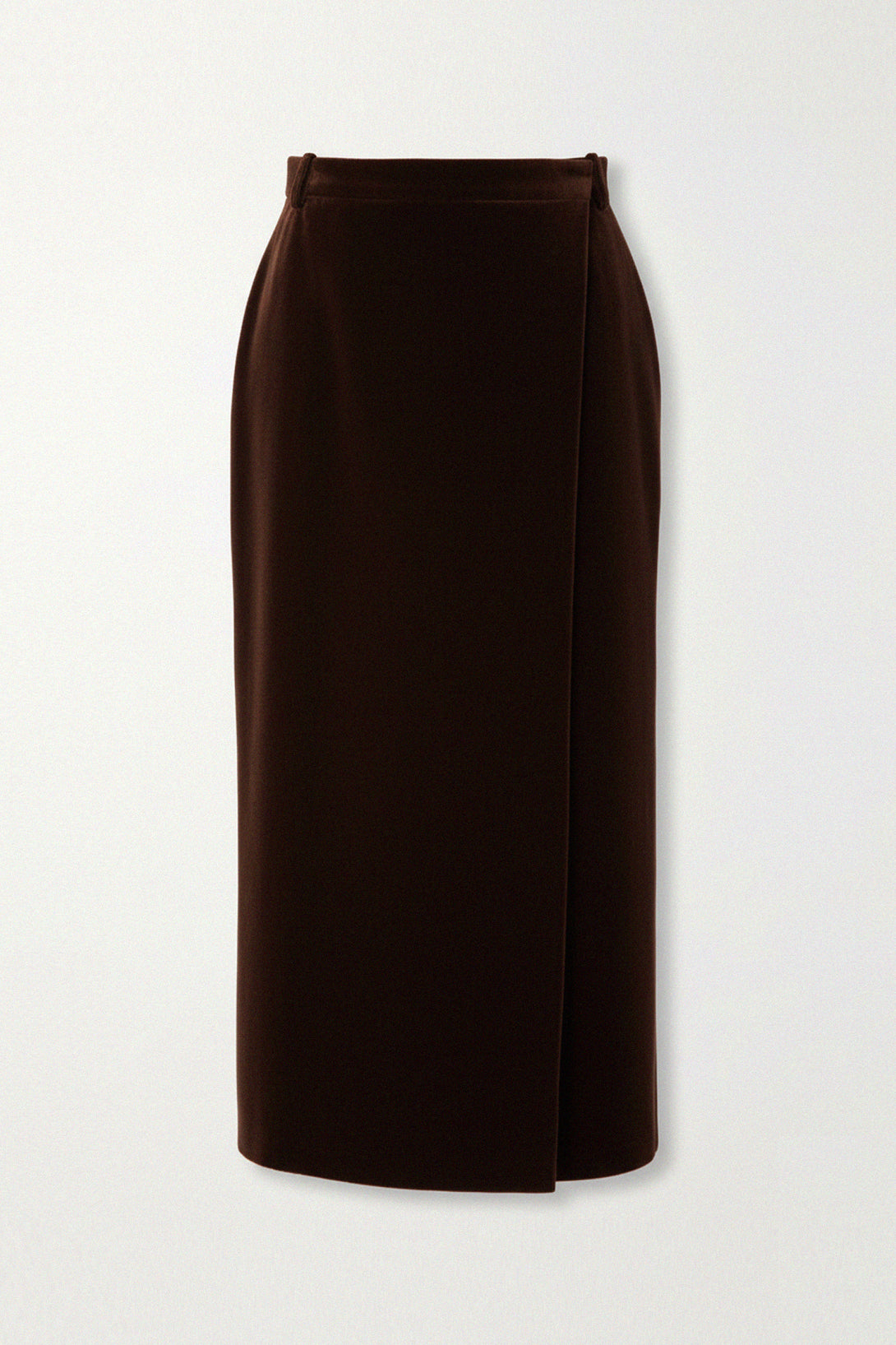 brown velvet pencil skirt for evening style, Shahida,