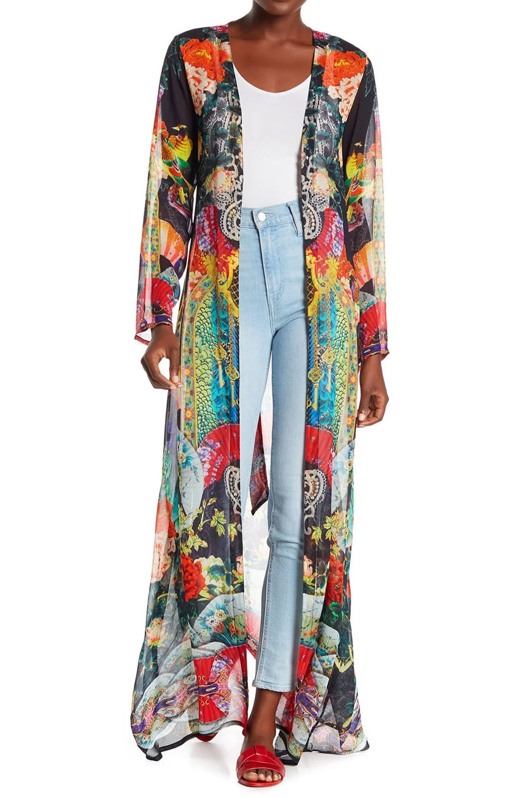  beachwear cover ups, Shahida Parides, designer swim cover ups, long kimono cover up,