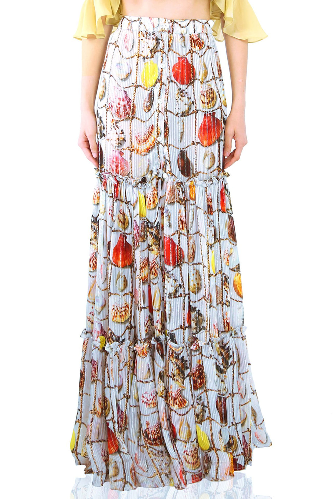 long casual skirts, Shahida Parides, layered maxi skirt, multicolor maxi skirt,