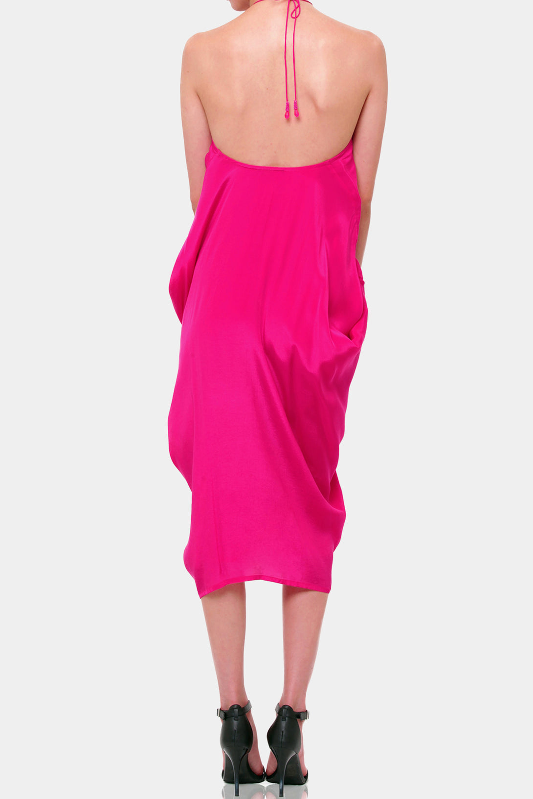  mini hot pink dress, ladies kaftan, short frock for women party wear, Shahida Parides, short silk dress,