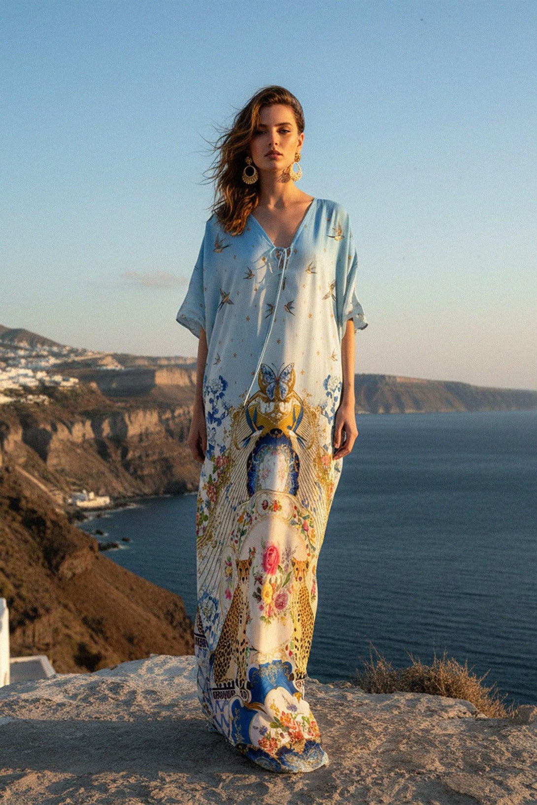 cute kaftan dresses New Hippy Maxi Short Kaftan Dress Free Size Women Caftan Top Dress Gown