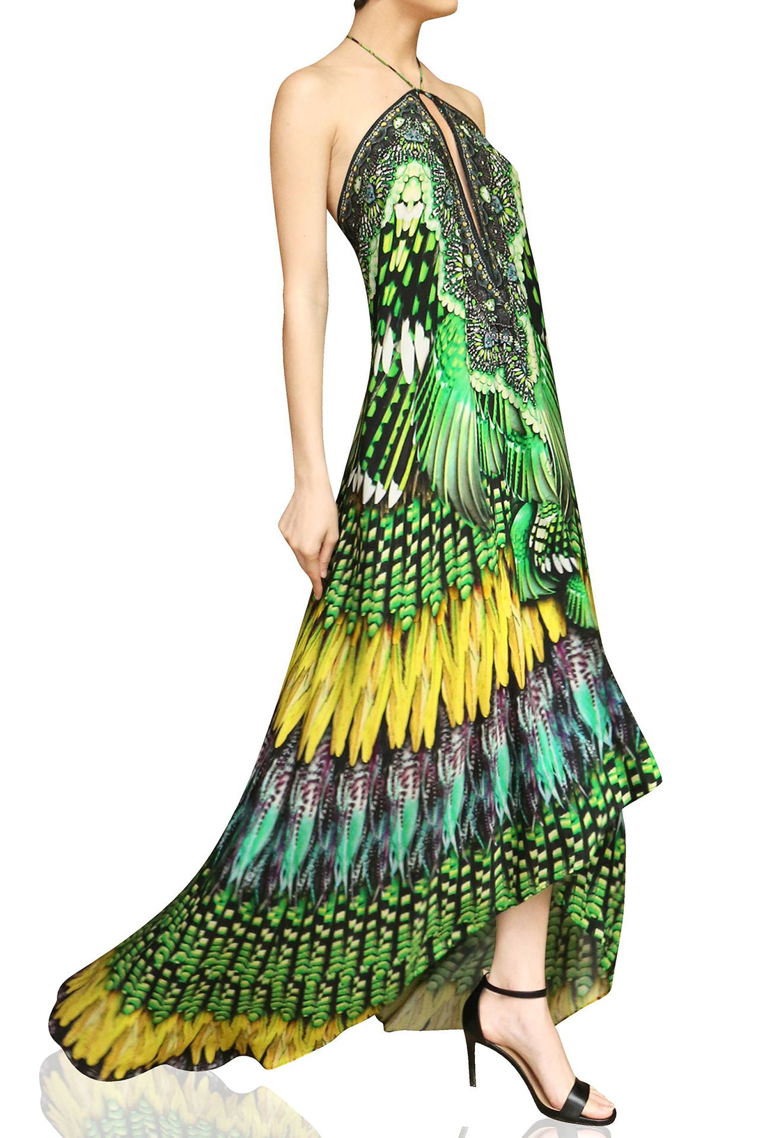  green long sleeve dress, Shahida Parides, beach maxi dress, long summer dresses, backless maxi dress,