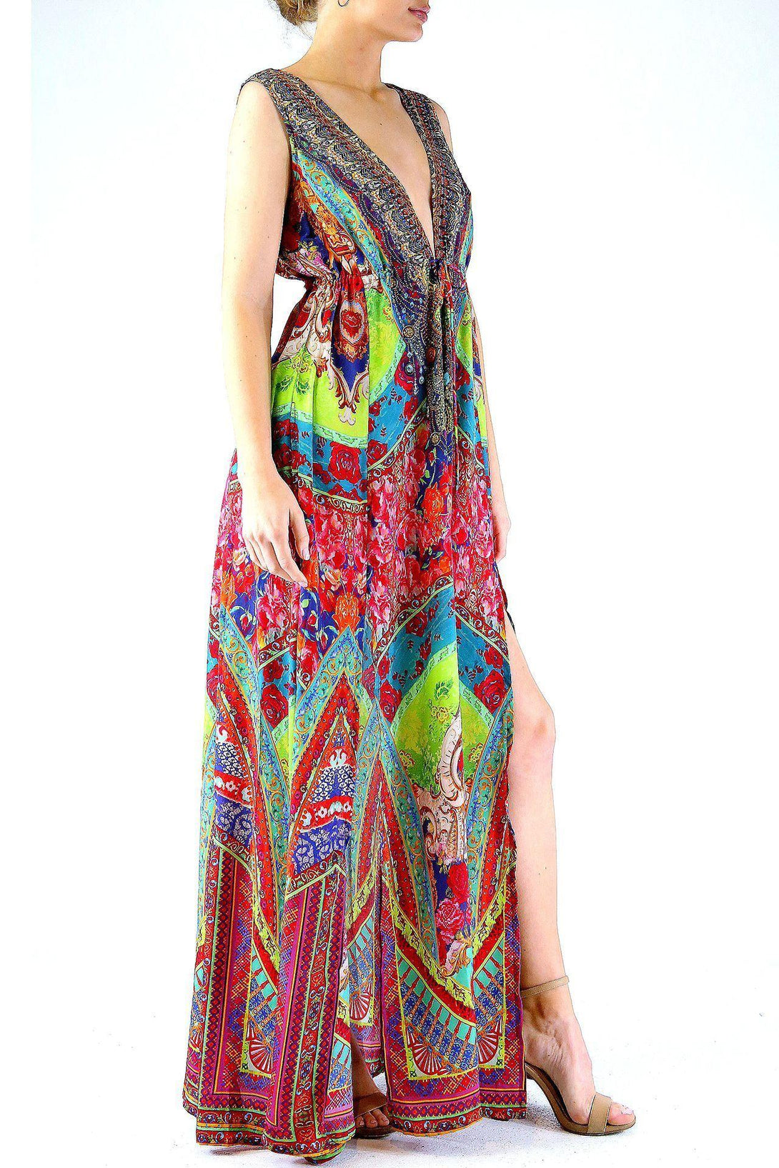 Small - Medium Green Envy Long Maxi Dress Small - Medium Green Envy Long Maxi Dress