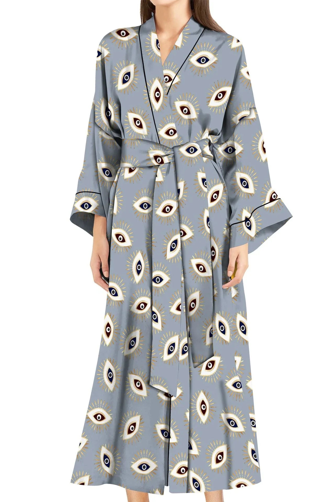 Closed Short Robe Designer Short Robes For Ladies | Printed Robes Women | Kyle X Shahida ...