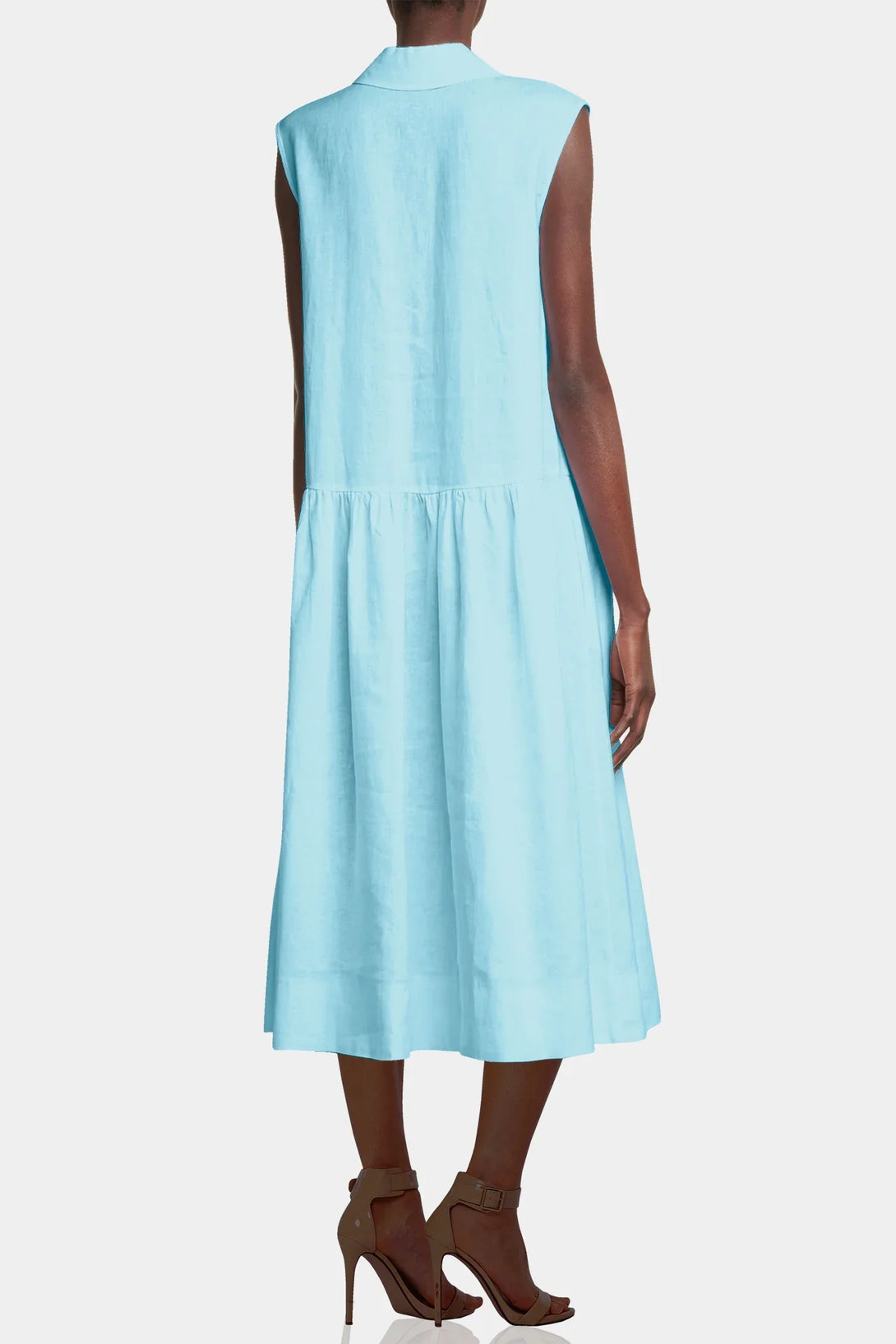 Shahida Parides, plus size sundress, blue midi dress, sexy plus size sundress,