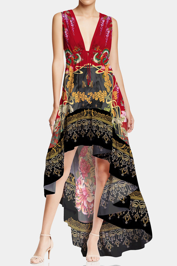 dress long dress, floor length dress, deep v neck maxi dress, Shahida Parides,