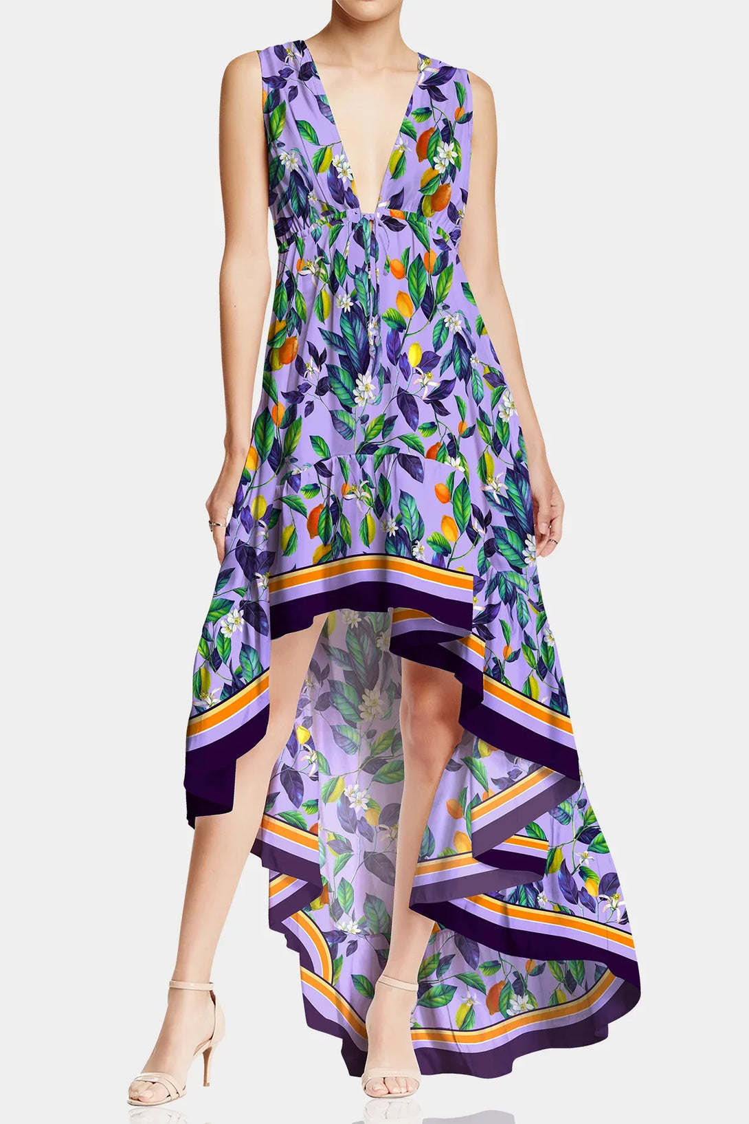 flowy maxi dress, deep v neck maxi dress, asymmetrical cocktail dress, Shahida Parides,