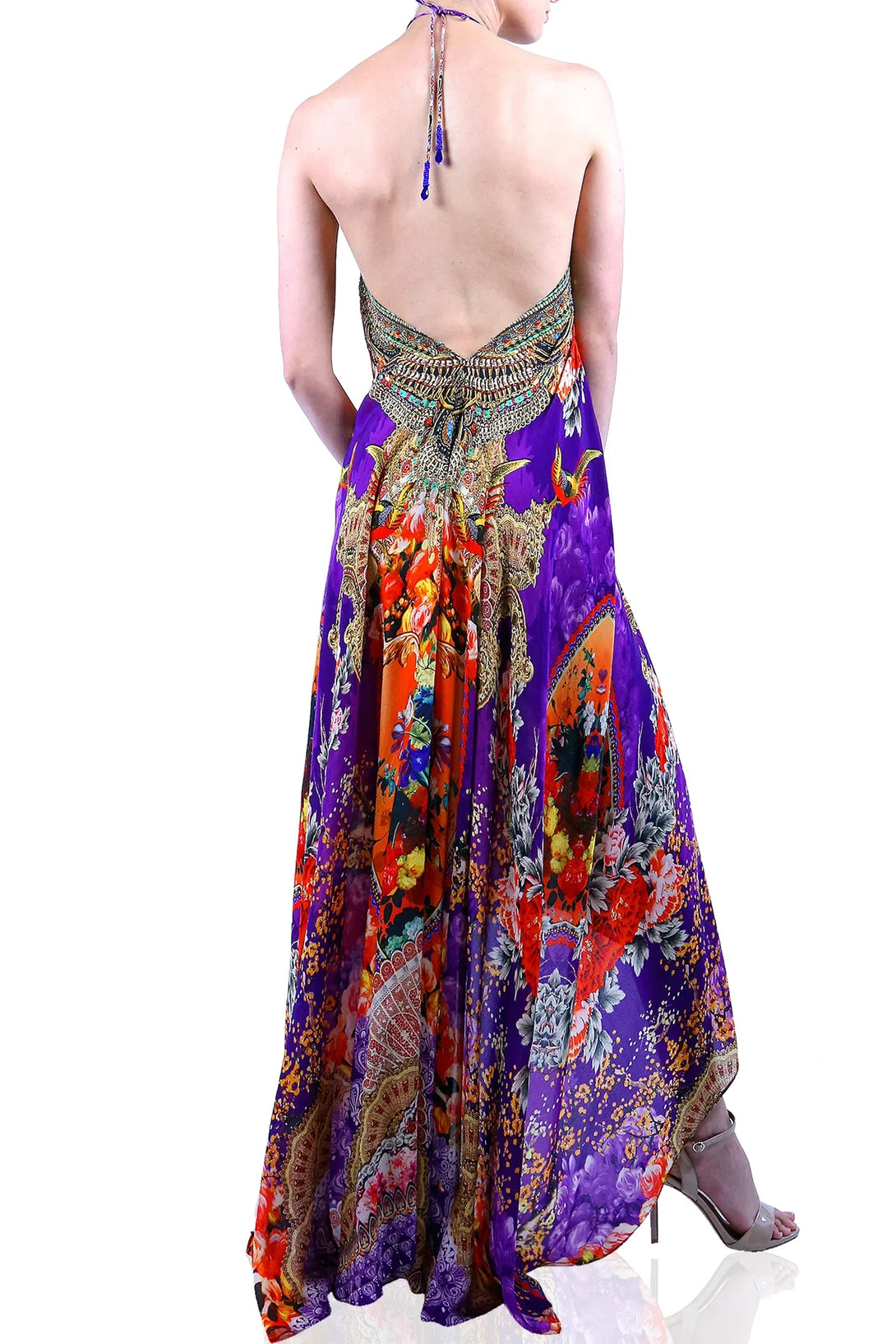 One Size Purple Backless Maxi Dress One Size Purple Backless Maxi Dress