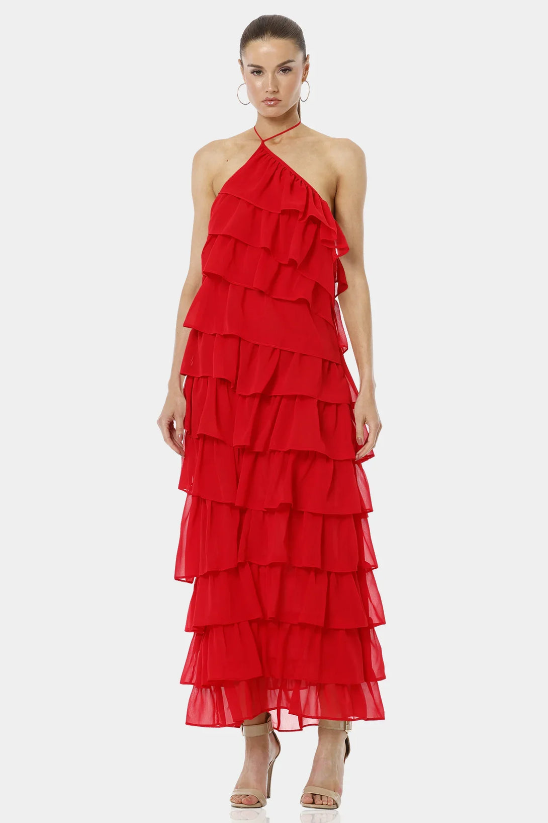 Red Cocktail Dress | Beautiful Maxi Dress - Shahida Parides Red Cocktail Dress | Beautiful Maxi Dress - Shahida Parides
